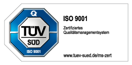 DIN ISO 9001:2015 zertifiziert